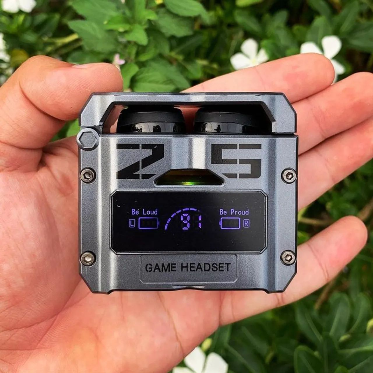 Fone Gamer Bluetooth M25 5.3 Sem Fio com LED e Display Digital - Foto 2