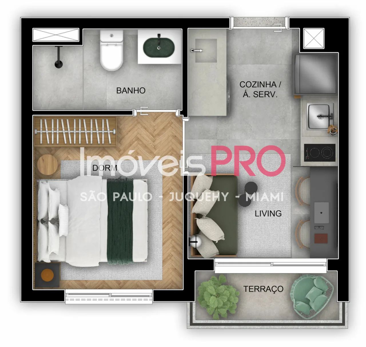 Studio mobiliado, com 24m², novo, na Vila Olímpia - Foto 3