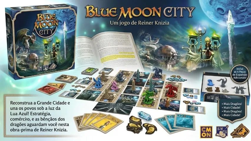 Jogo de Tabuleiro Blue Moon City (com sleeves) NOVO! - Foto 2