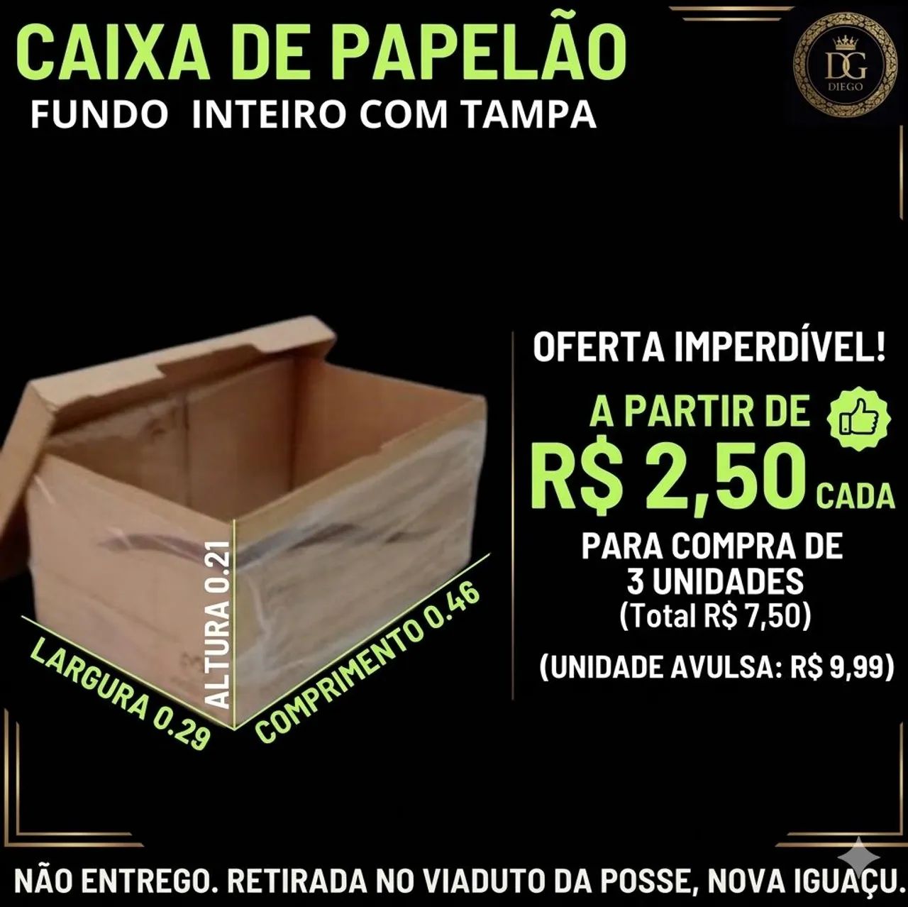 Caixa de papelão para mudança 