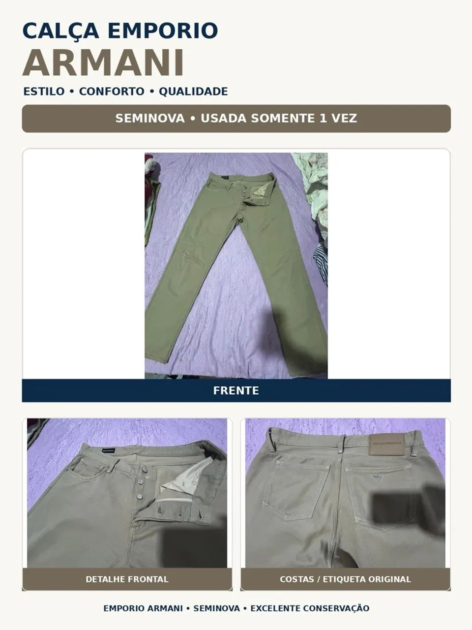 Calça empório armani 42