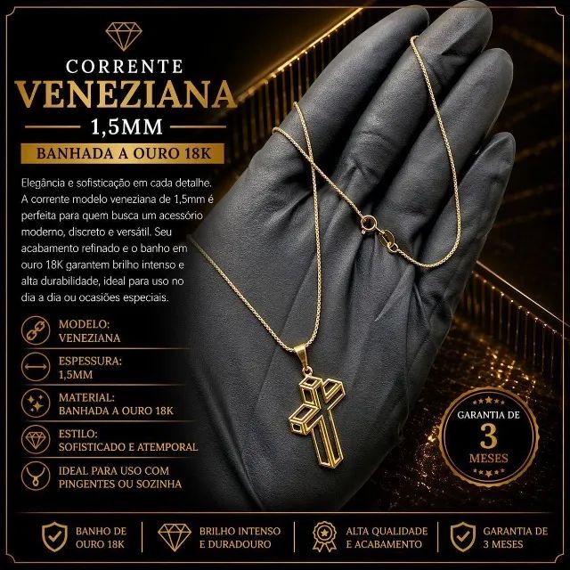 Corrente banhada S73L - Foto 3