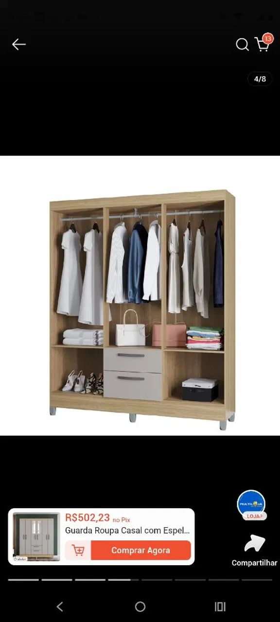 Guarda roupa em excelente estado - Foto 3