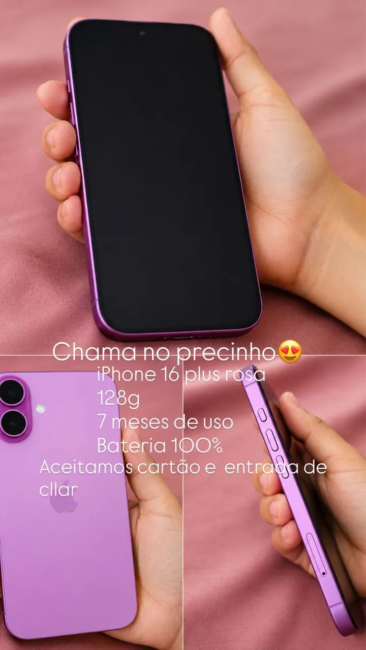 iPhone 16 plus rosa