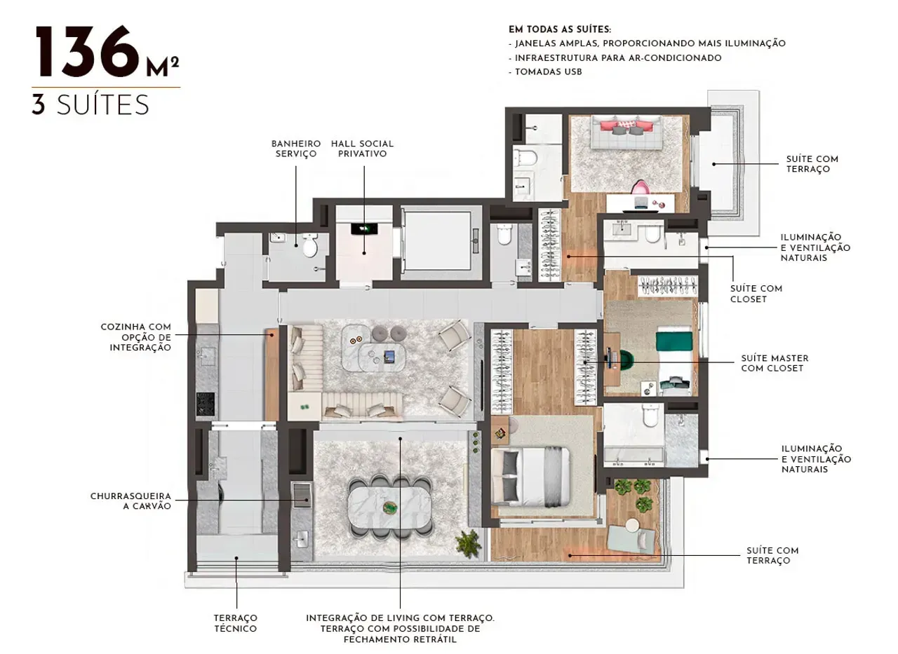 PLANTA 136m²