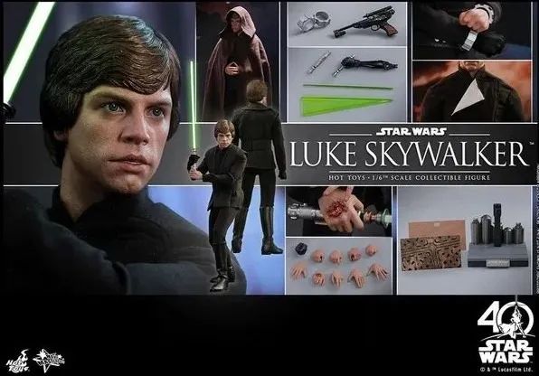 1/6  Hot Toys Luke Skywalker Star Wars Boneco (Usado)