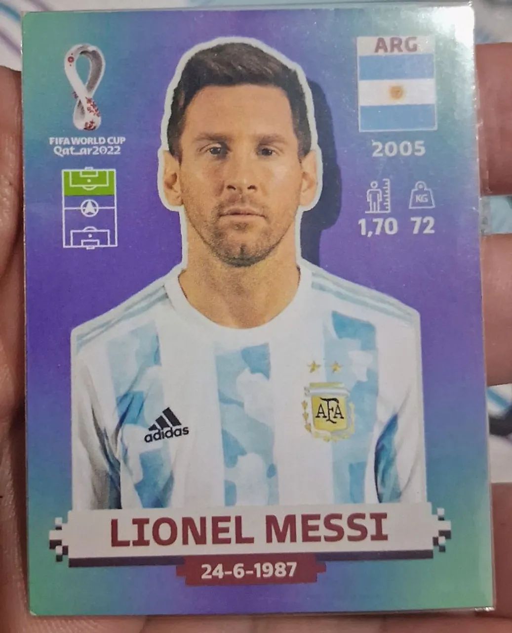 Duo figurinhas Craques das Copas - Lionel Messi - Copas 2018 e 2022 - Foto 3