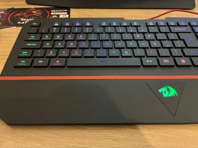 Teclado Gamer Membrana Redragon Karura 2 - RGB ABNT2 Preto - K502RGB - Foto 5