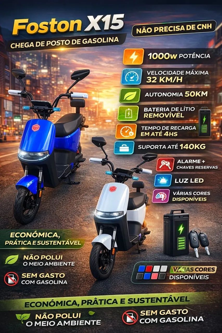 Moto elétrica foston x13 ex  - Foto 4