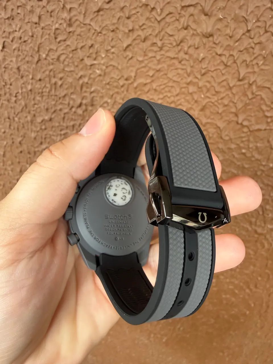 Relógio Omega x Swatch MOONSWATCH Cinza e preto  - Foto 3