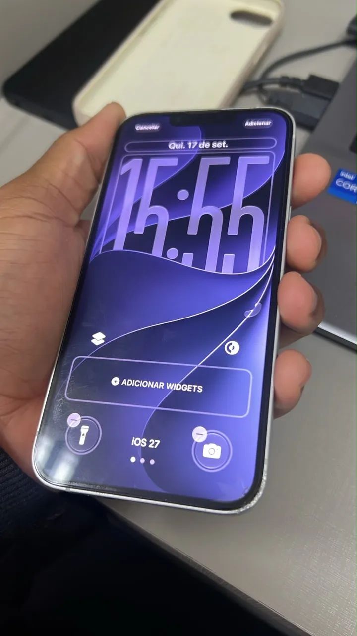 IPHONE 16e Branco trincado iOS 27 TEM CONVERSA