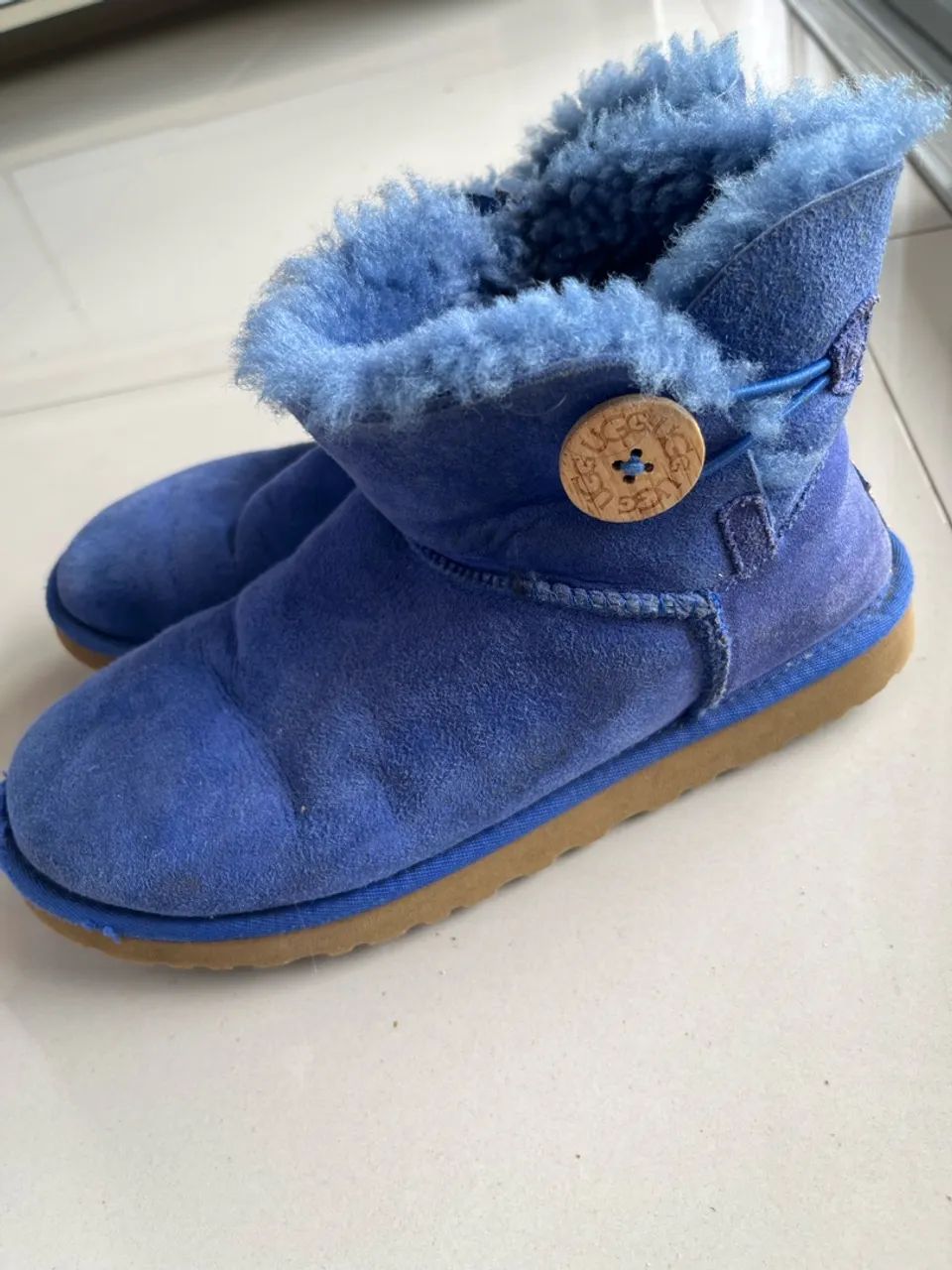 Bota Ugg azul original, tamanho 37/38