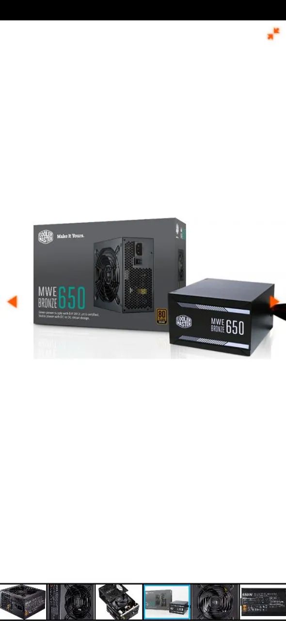 Fonte cooler master 80 plus bronze ? 650 - Foto 3