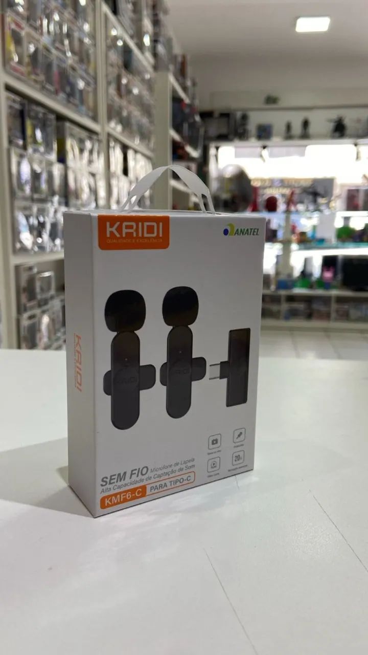 MICROFONE SEM FIO DUPLO TIPO C