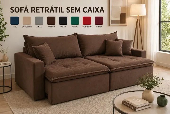 Lançamento: Sofá Retrátil Sem Caixa (Várias Cores e Tamanhos) - Foto 5