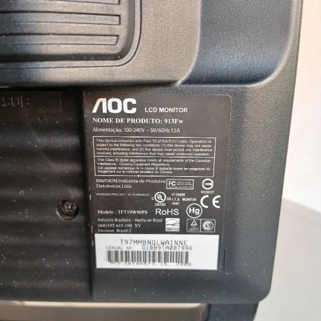 Monitor AOC 19 Polegadas Conservado - Foto 3