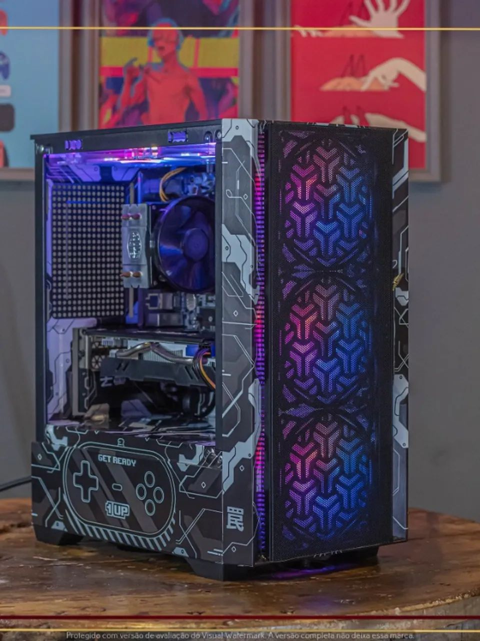 Setup Intel i5 8400, 16gb, 512gb SSD, RX 580 8gb, Air Cooler, Fonte 500W, Gab. Aigo