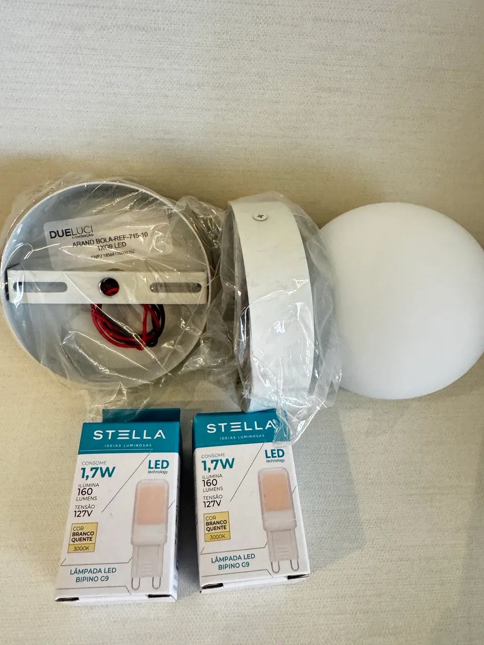 Kit com 2 arandelas Plafon Bola - Foto 4