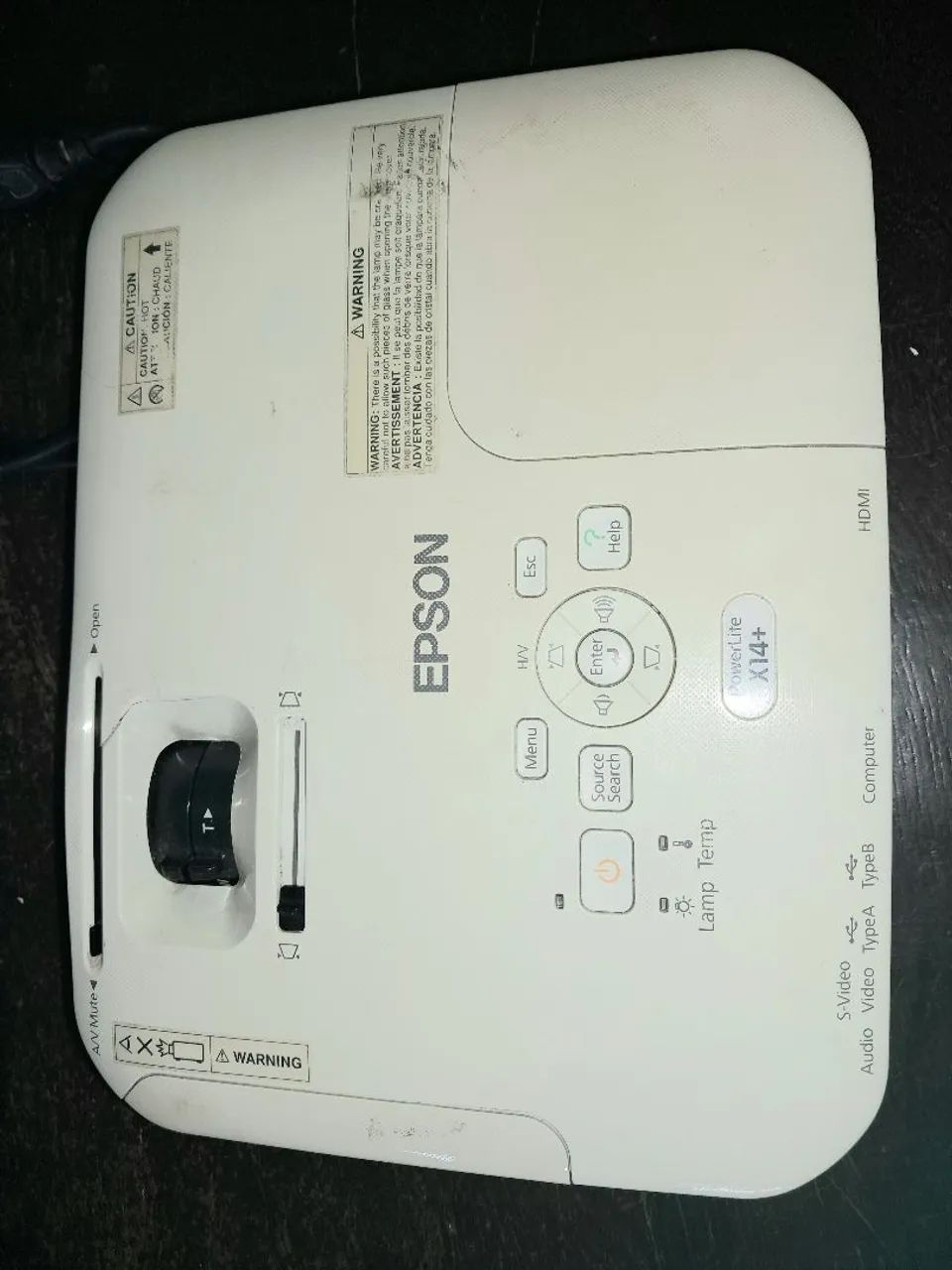 Projetor Epson X14+ Power Lite Profissional - Foto 2