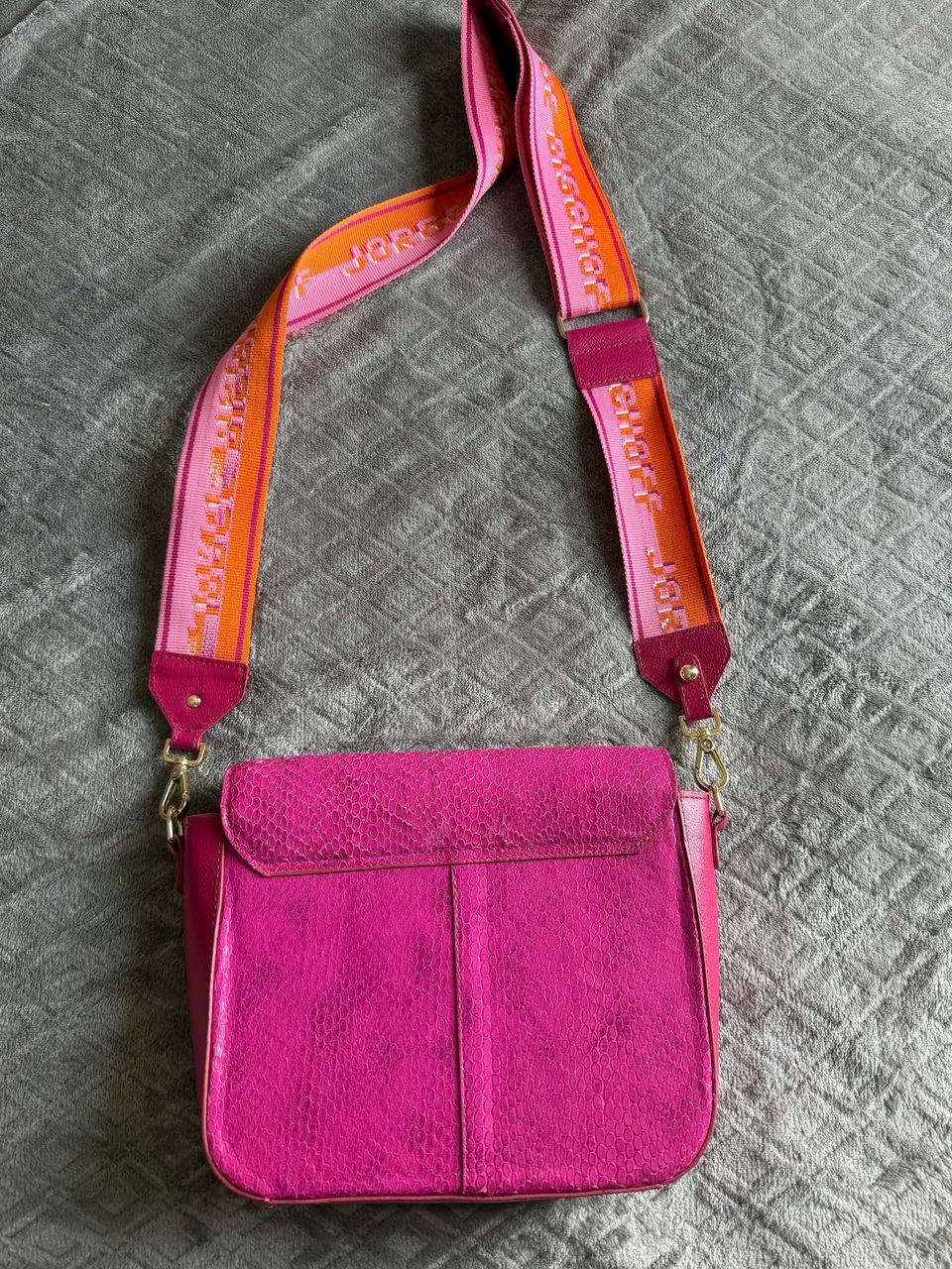 Bolsa Jorge Bischoff Couro - Rosa - Foto 2