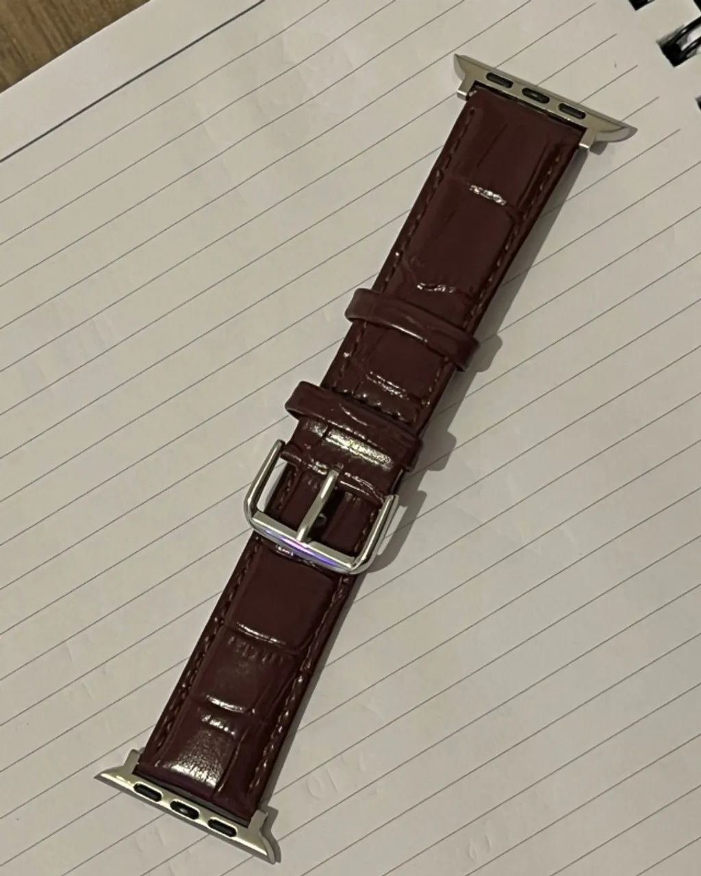 Pulseira Apple Watch Pulseira Couro SmartWatch - Foto 5