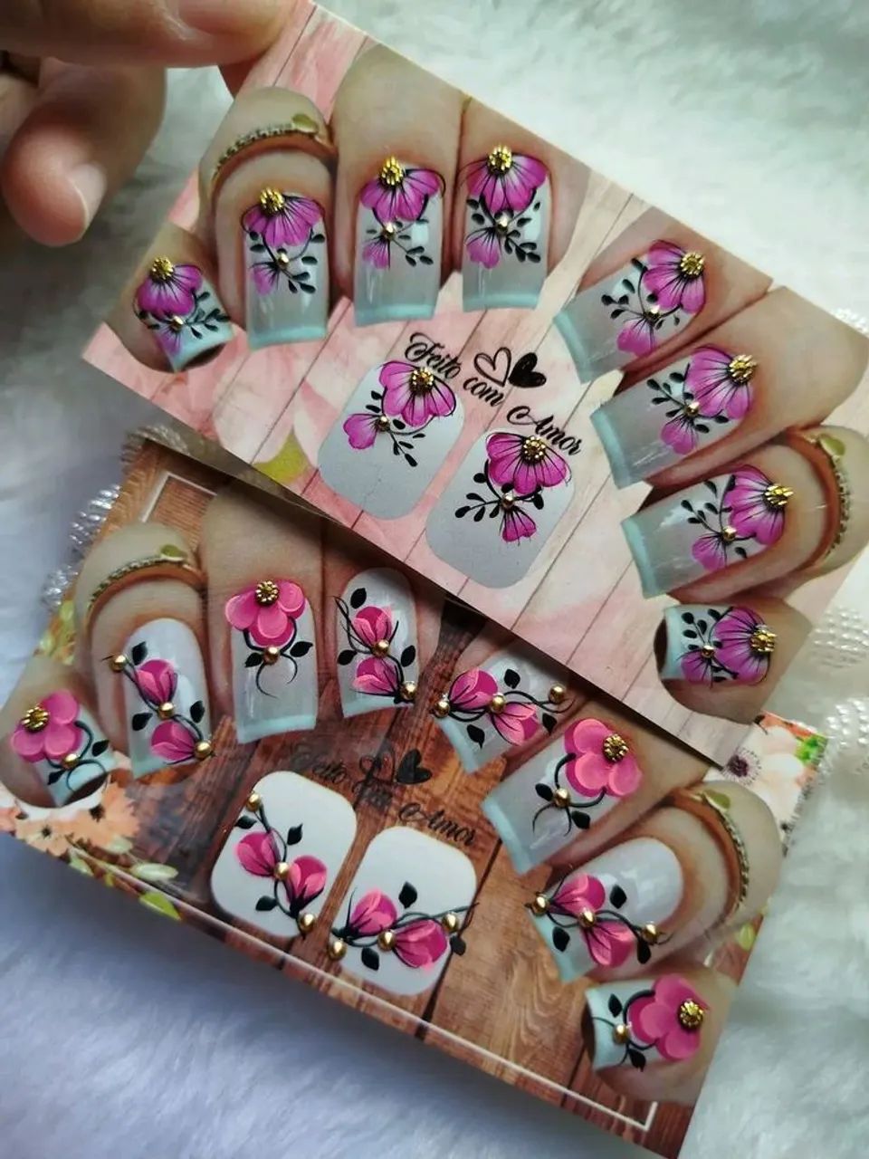 Adesivo de unhas artesanal 