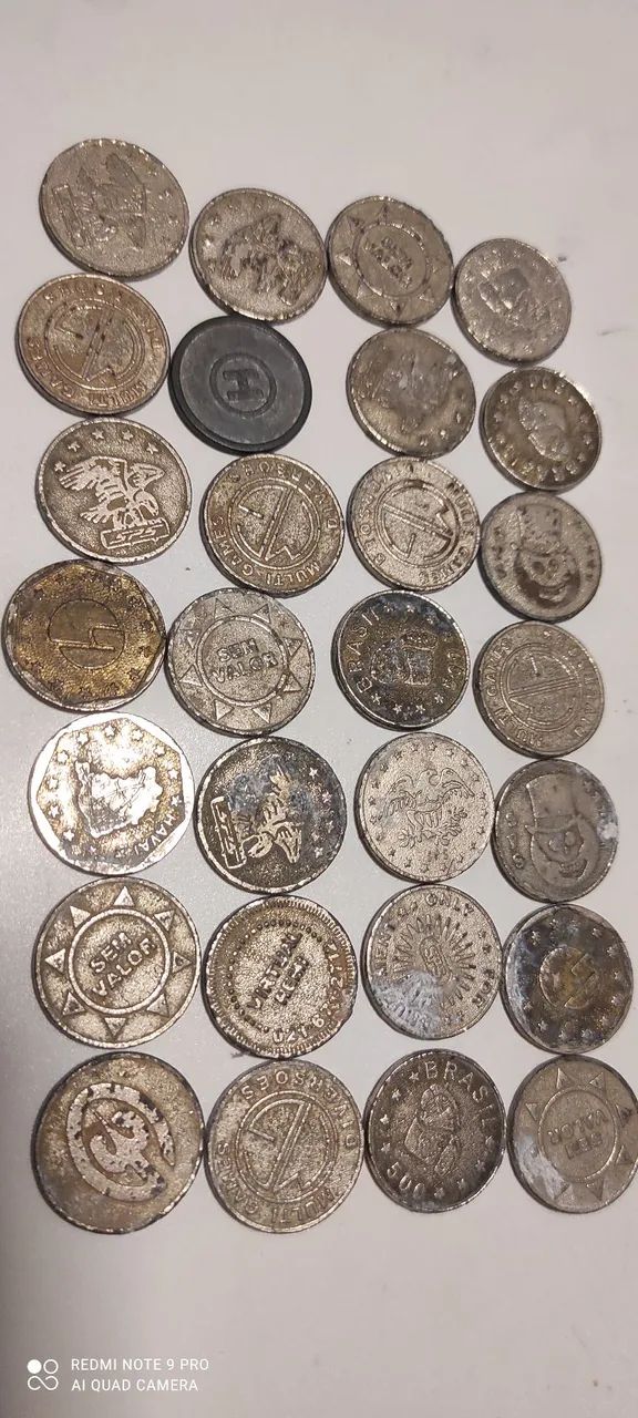 Fichinhas antigas? Para coleção,de fliperama?