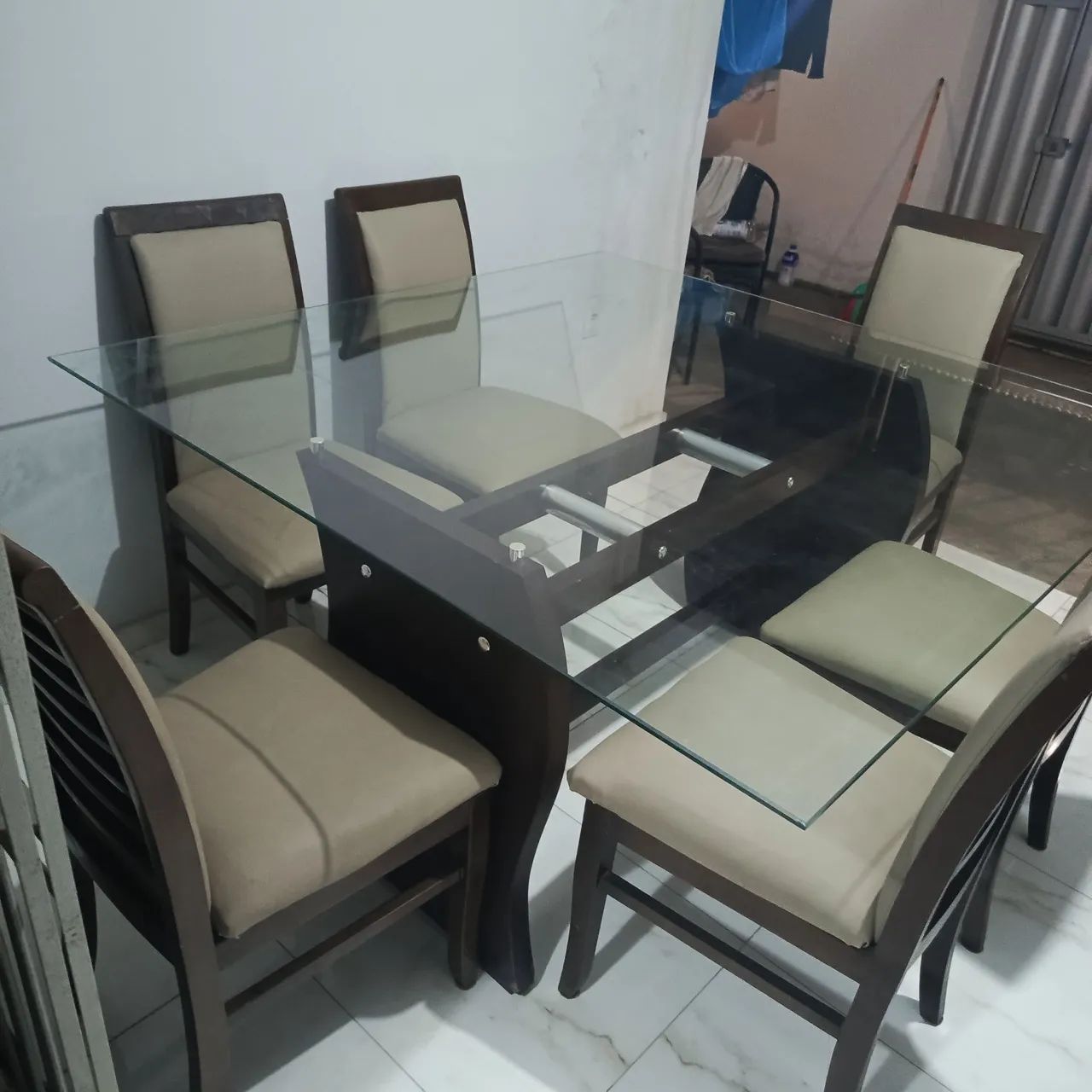 Mesa de jantar c/6 cadeiras - Foto 4