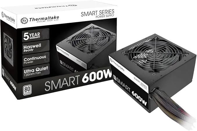 Fonte Thermaltake 600W 80 Plus PFC Ativo