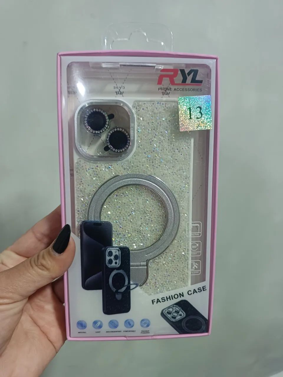 Capinha case magnética cravejada para iphone - Foto 4