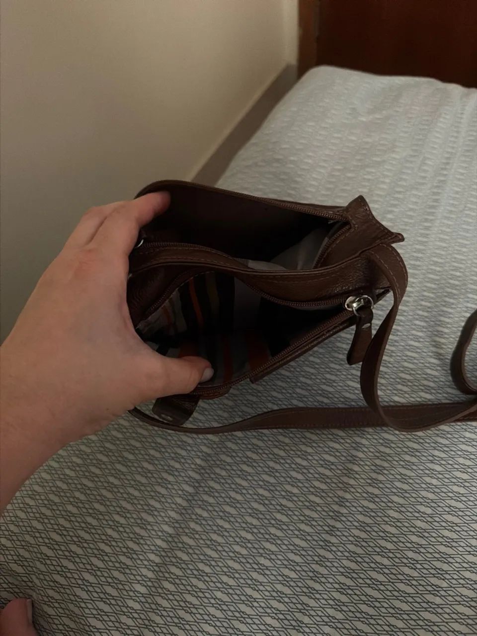 Bolsa couro marrom - Foto 3