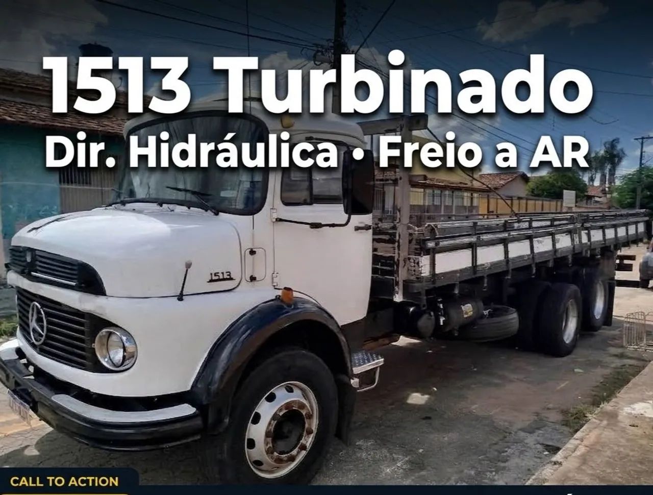 MB 1513 FREIO A AR NOS 3 EIXOS - Caminhões - Setor Urias Magalhães