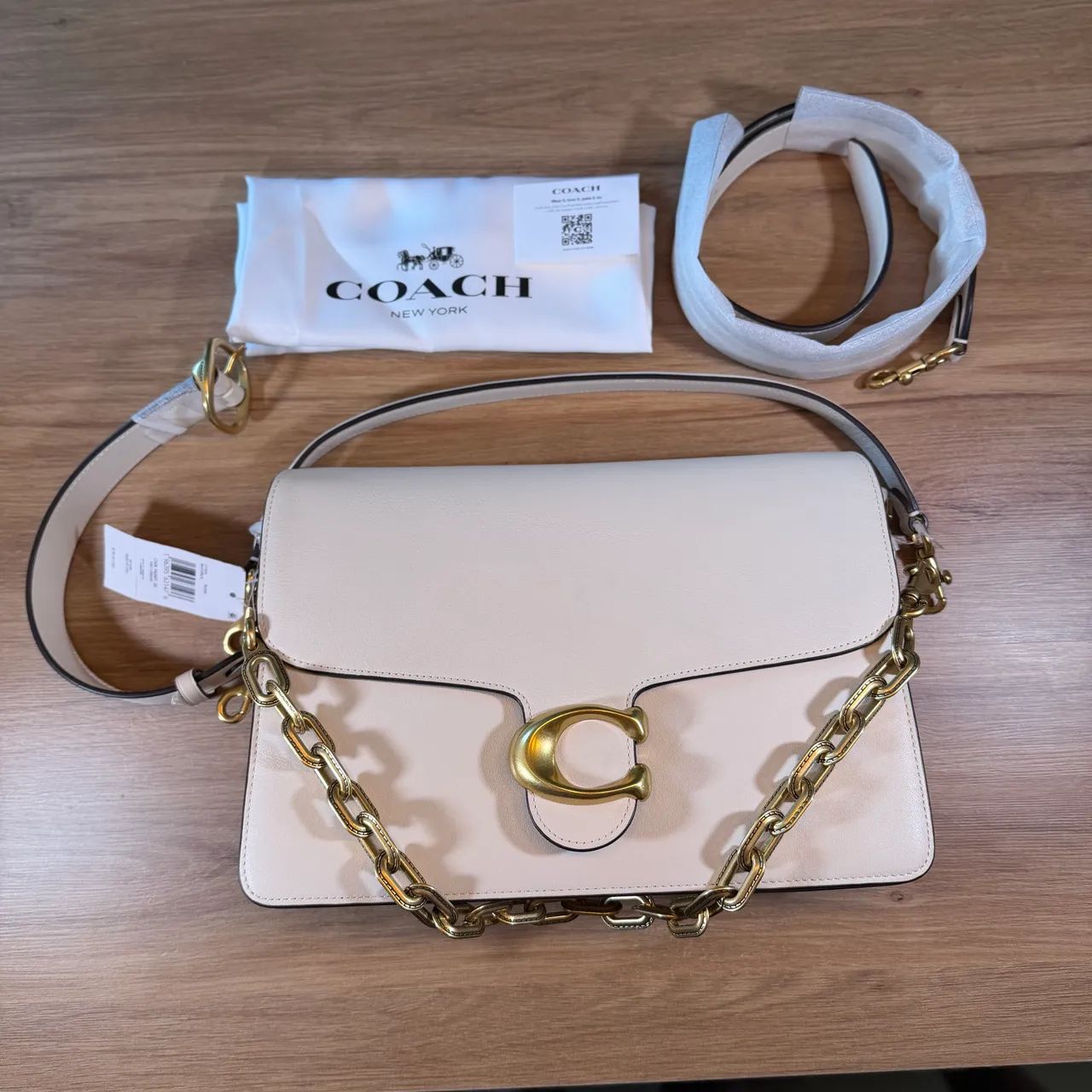 Bolsa Chain Tabby Shoulder 30 Coach - Off White