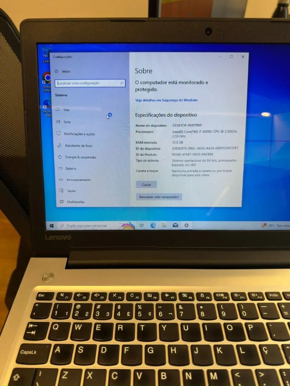 Notebook Lenovo Ideapad - i7 de 6º geração com 12 de RAM com Placa de Vídeo - Foto 5
