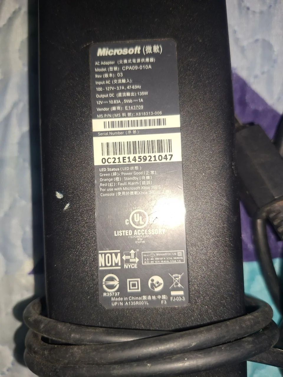 Fonte original xbox 360, 110V - Foto 2