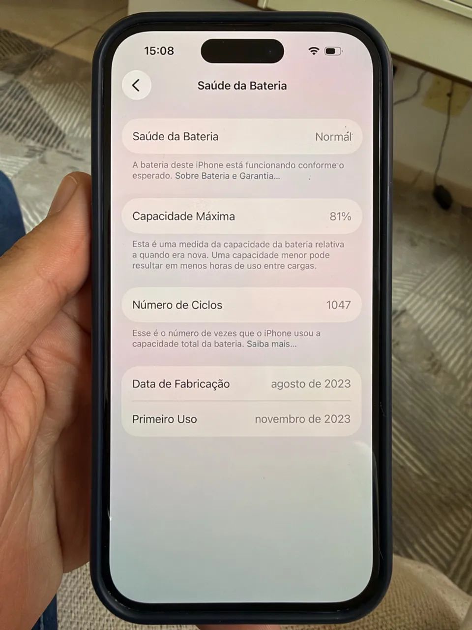 IPHONE 15 PRO 256gb 81% SUPER CONSERVADO - Foto 5