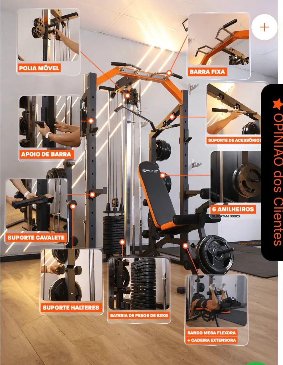 Mega rack estação de musculação Mega Gym