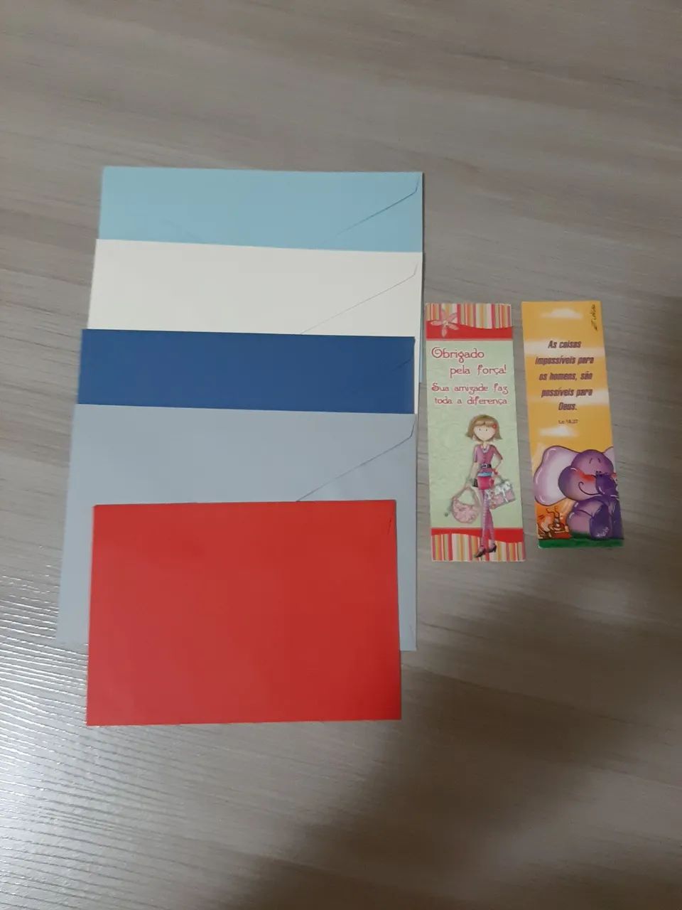5 ENVELOPES + 2 CARTÕES 