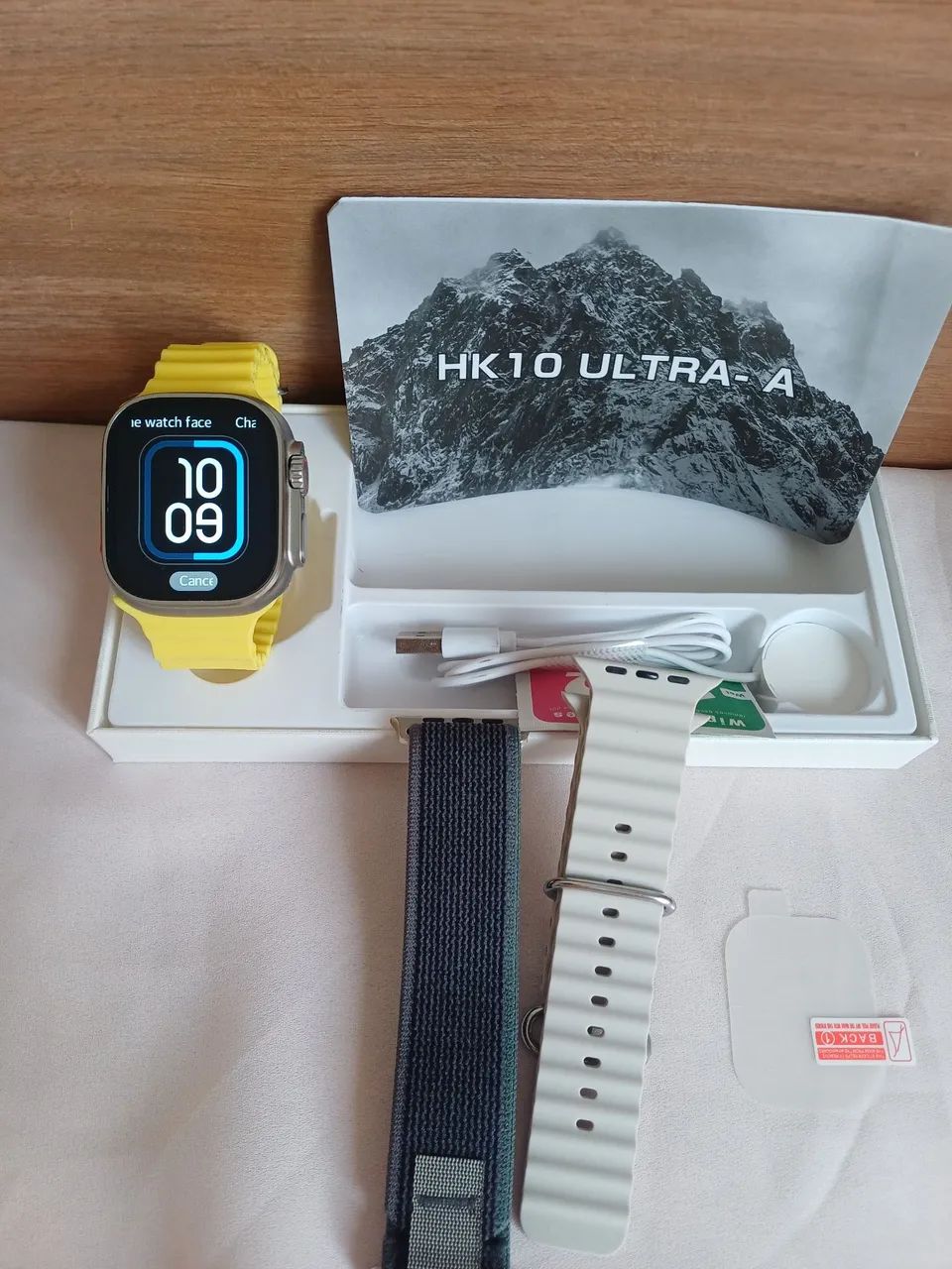 Relógio inteligente HK 10 ultra prata ou preto  - Foto 4