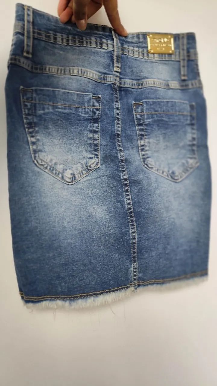 Saia jeans feminina - modeladora - Foto 2