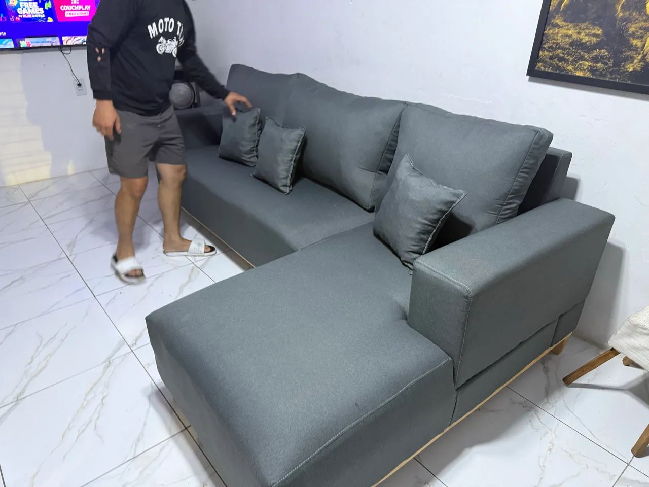Sofá com chaisse modulado  - Foto 2