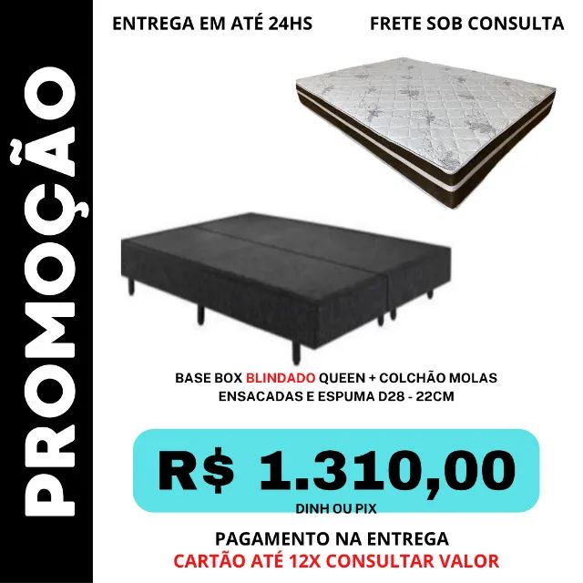 COLCHÃO + BASE BOX EM SUPER OFERTA IMPERDÍVEL DO MÊS APROVEITEM E GARANTA A SUA  - Foto 2