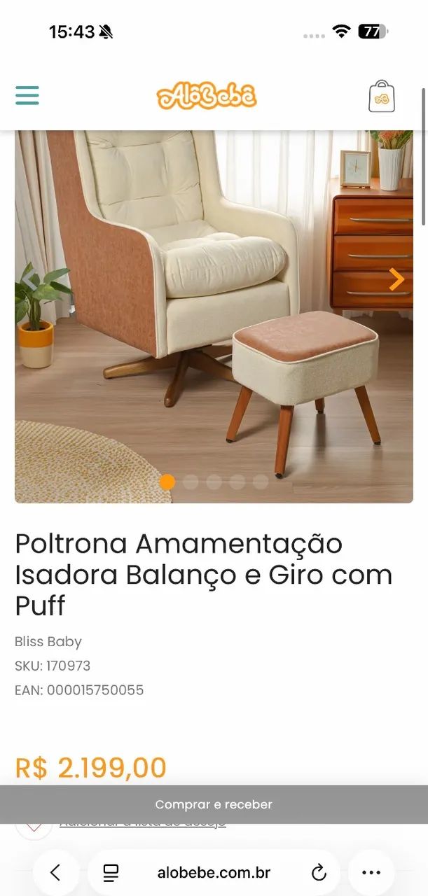 Berço, kit berço, poltrona - Foto 3