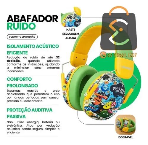 Abafador de Ruídos com Arco Ajustável Infantil 32dB LEF-1218 - Foto 4