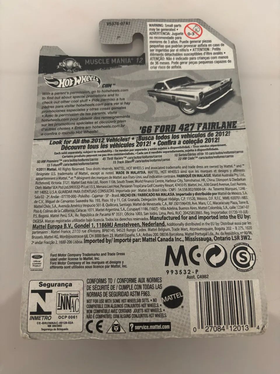 Hot Wheels 66 Ford 427 Fairlane Super Thunt - Foto 2
