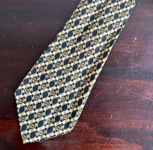 gravata gucci em pura seda (original)