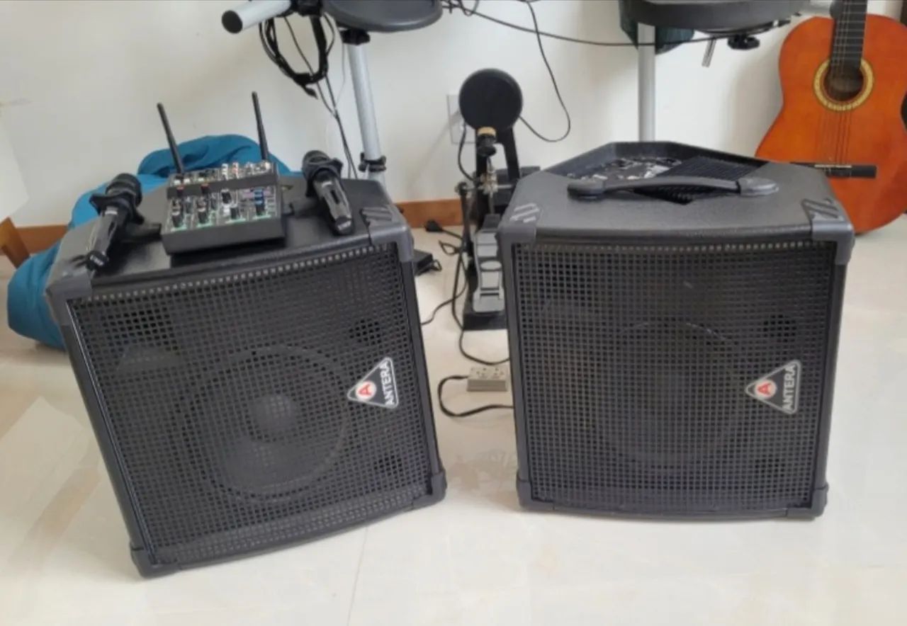 Par de caixas antera + mesa de som - Foto 2