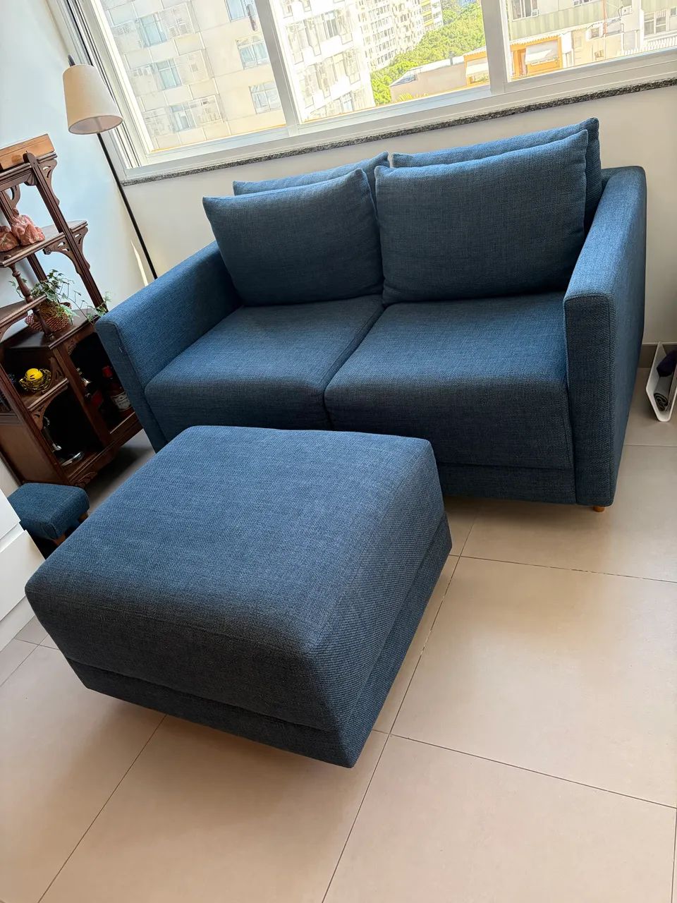 Vendo 2 sofás de 2 lugares Breton + 1 puf - Foto 5