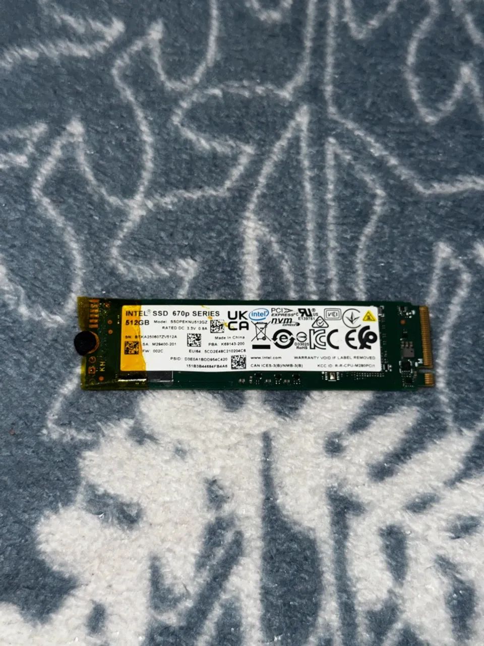 SSD NVME 512GB Intel com Case