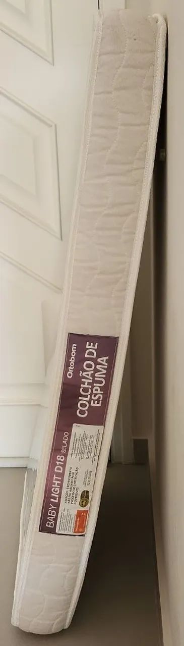 Berço para Bebe Criança Vira Mini Cama Branco com colchao - Foto 4
